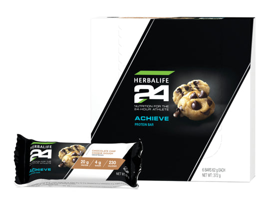 Herbalife24 Achieve Chocolate Chip Cookie Dough 6 bars per box
