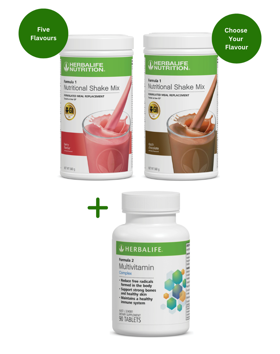 2 x Formula 1 Shake Mixes + Multivitamin Complex