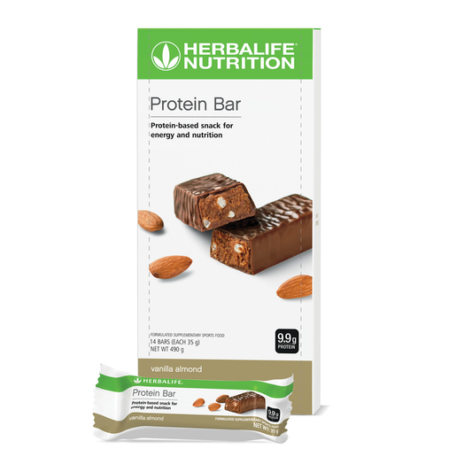 Herbalife Protein Bars Vanilla Almond 14 x 35 g bars per box